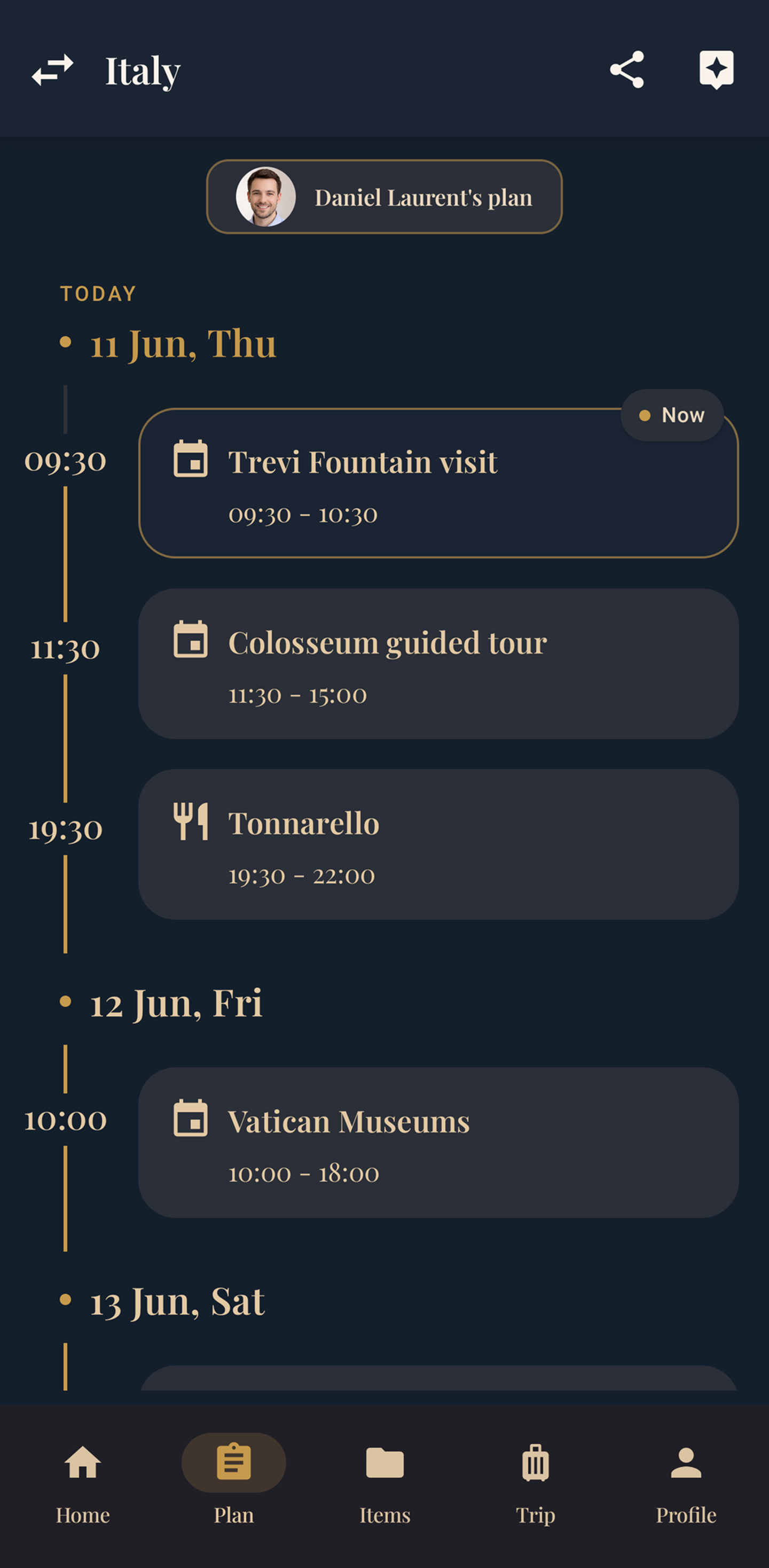Travon app screenshot